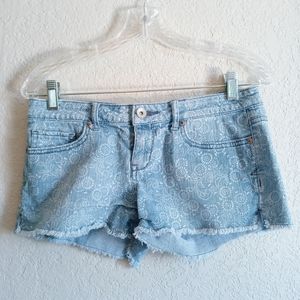 Aeropostale S 3/4 Floral Blue